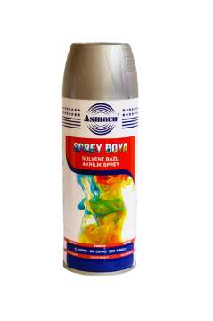 Asmaco Solvent Bazlı Akrilik Metalik Sprey Boya 400 Ml Metalik Siyah