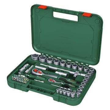 Bosch 1/4'' + 1/2'' Cırcırlı Somun Sıkma Seti 56 Parça