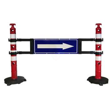 MFK Plastik Levhalı Dikme Bariyer 30x80 Enjeksiyon Cm Kırmızı - MFK7123