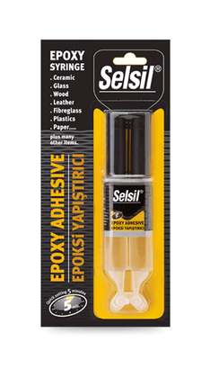 Selsil Epoksi Yapıştırıcı Enjektör 5 Dk 28 Gr