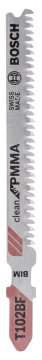 Bosch Dekupaj Testere Bıçağı Clean For PMMA T102 BF 92 mm (5 Adet) - 2608636781