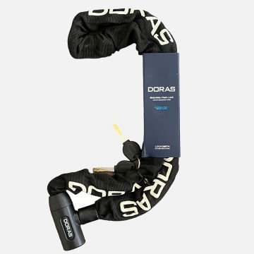 Doras 120 cm Boy 8 mm Çap Zincirli Motosiklet Kilidi Siyah