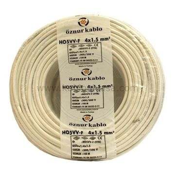 Öznur Ttr Kablo 4X1,5 Mm H05Vv-F (Nymhy) Beyaz
