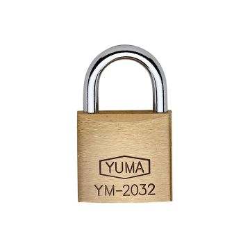 Yuma Kilit Standart Pirinç Asma Kilit Sarı 32 Mm Tek Anahtar Pas