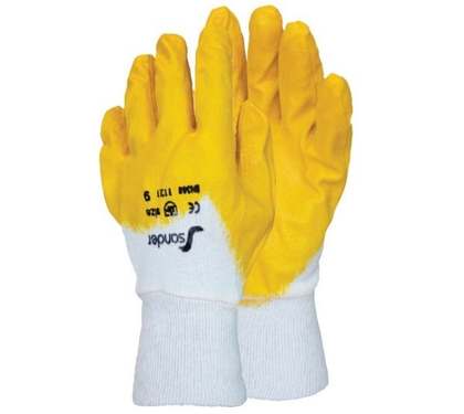 Sander İŞ Güvenliği Nitril Sarı Eldiven NP01 NO 9 - G005582