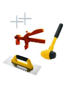 Say Plastik Say Fix Seviye Tespit Pensesi + Lüx Derz Artısı Pvc 3 mm Delikli + Dekor Lastik Tokmak 600 Gr ve Dekor Seramik Malası Kapalı Plastik Saplı Hediyeli