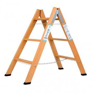 Buse A Tipi Geniş Basamaklı Ahşap Merdiven 3 Basamaklı (110 Cm)