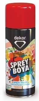Dekor Hassan Sprey Boya Düz Renk 400 ml Kırmızı RAL3001