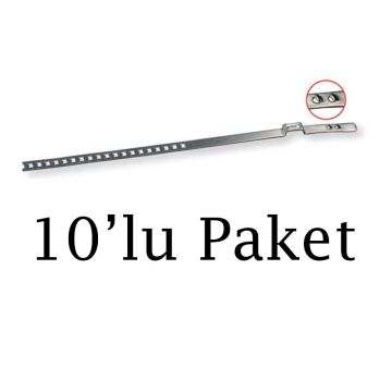 Brio Kelepçe Aks Körük İçin 60-124 Mm Uzun Galvaniz 10'lu Paket