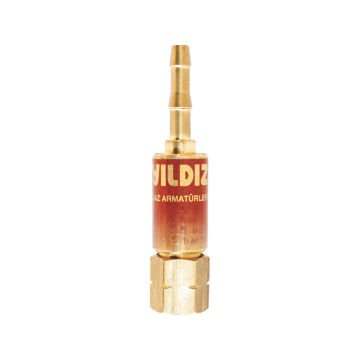 Yıldız Gaz Armatür Yıldız Gaz Alev Geri Tepme Emniyet Valfi Hamlaç Arkası Yanıcı Gaz G3/8 İnç Sol
