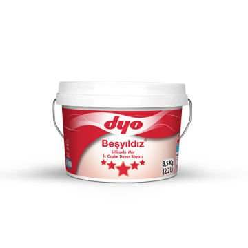 DYO Beşyıldız Silikonlu Mat İç Cephe Duvar Boyası 3,5 Kg