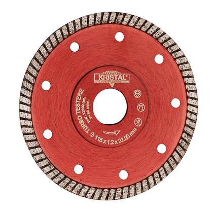 Ermo Kristal Turbo Elmas Hassas İnce Seramik Fayans Kesici Disk 115mm