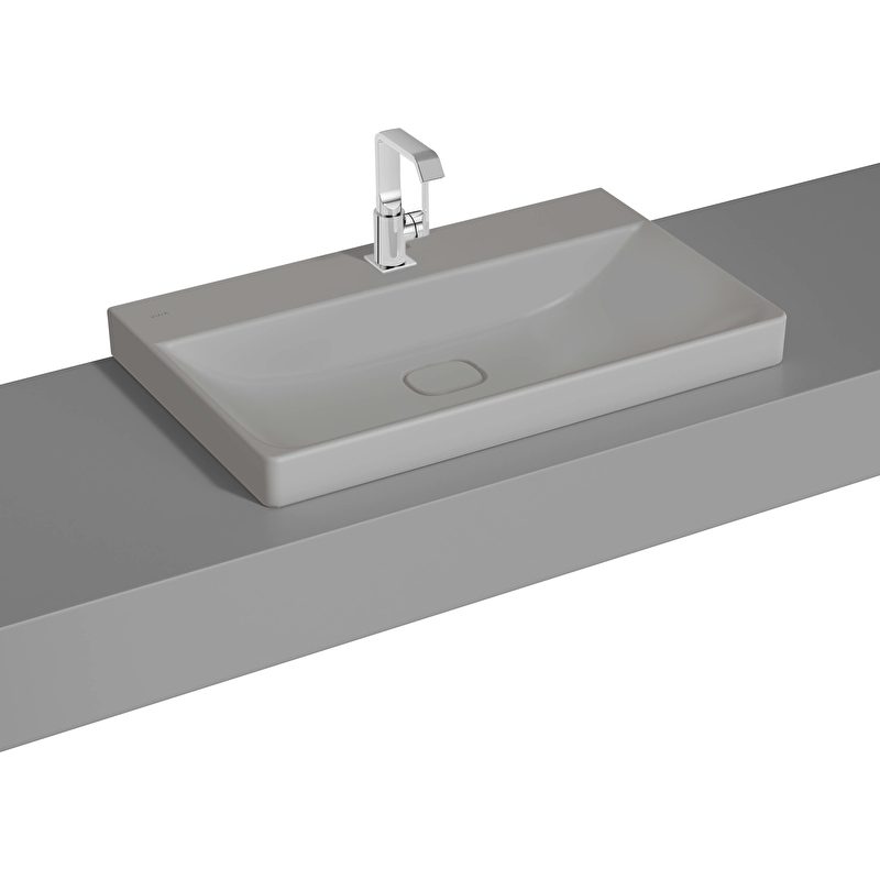 VitrA Metropole Tezgahüstü lavabo Mat Tas Gri